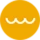 icône de store blanche sur fond orange