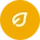 icône feuille blanche sur fond orange